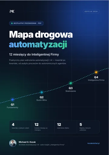 Okładka PDF „Mapa drogowa automatyzacji — 12 miesięcy do Inteligentnej Firmy”
